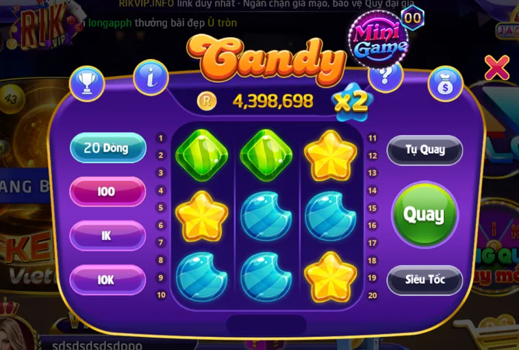 Giải Mã Ma Trận Kẹo Ngọt Săn Hũ Khổng Lồ Cùng Minigame Candy Tại RikVip