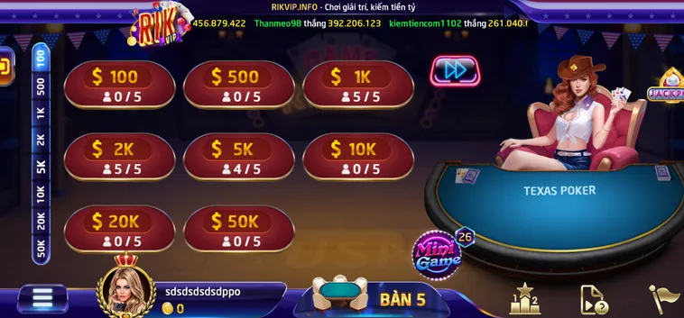 Thống Trị Đấu Trường Bài Tố Quốc Tế Cùng Siêu Phẩm Texas Poker Tại RikVip Đỉnh Cao