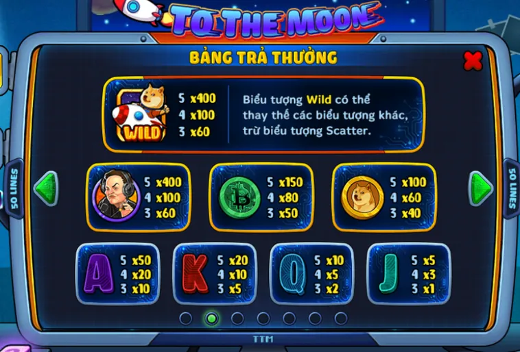 Trải Nghiệm Không Gian Vũ Trụ Kỳ Vĩ Cùng Nổ Hũ To The Moon Tại RikVip